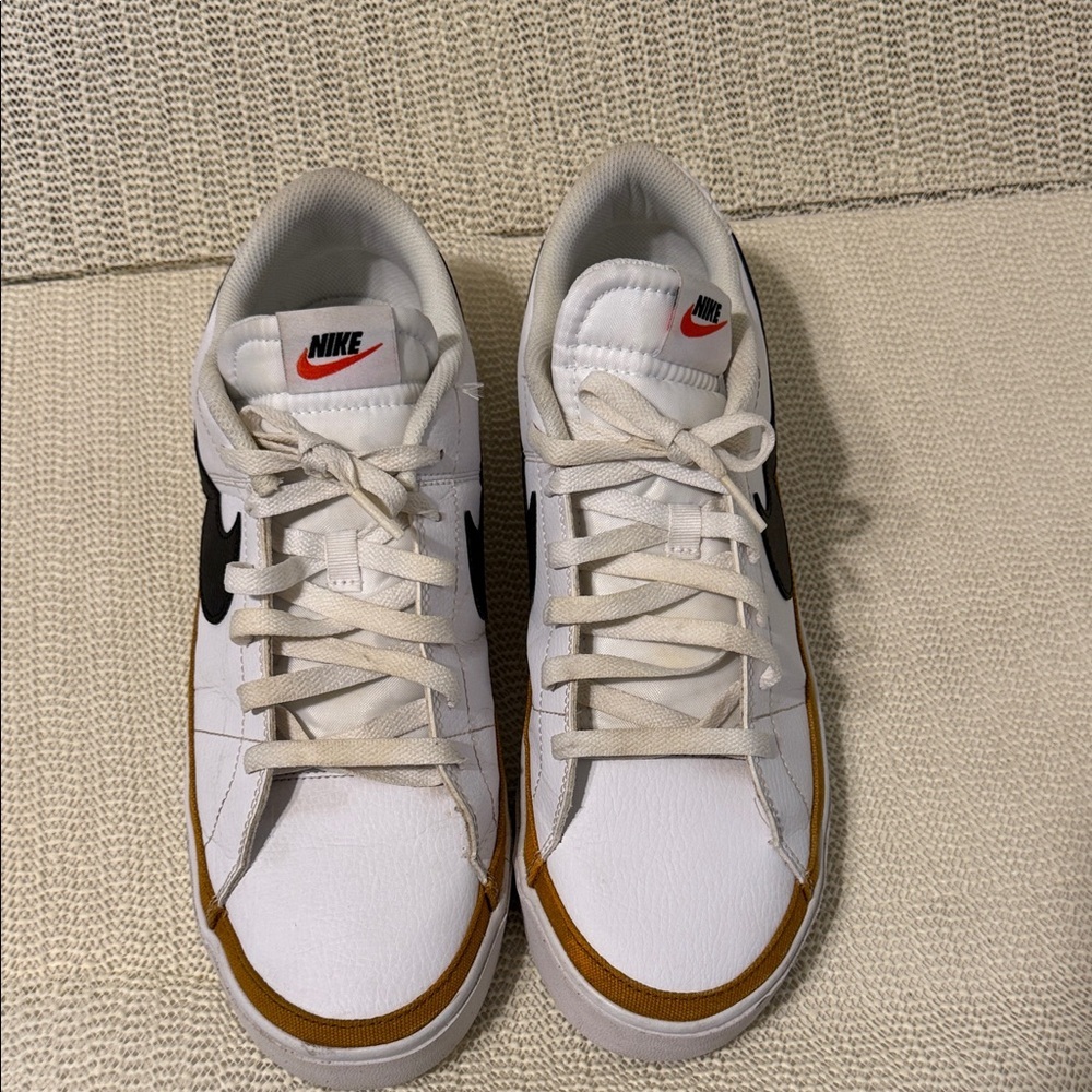 Nike Court Legacy sneakers,  12 White/Black/Desert Ochre